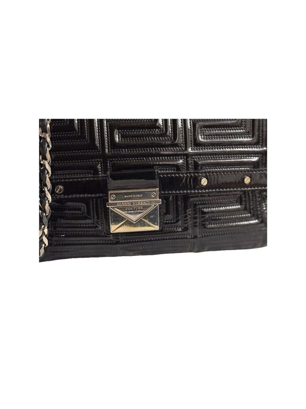 Gianni Versace Quilted Patent Leather Shoulder Bag - Picture 4 of 16